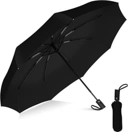 FIGMENT Windproof Travel Umbrella, Automatic Open Close, Big Size for Men, Women, Kids, UV Protection, Stylish Folding Umbrella, Compact 3 Fold Design, Rain and Sun Umbrella, Lightweight