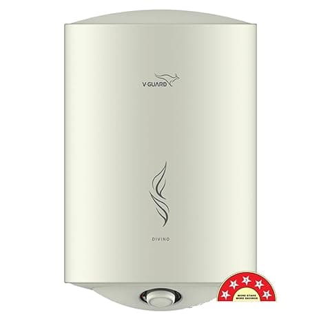 V-Guard Divino Geyser 25 Litre Water Heater for Home | BEE 5 Star Rating | Vitreous Enamel Tank Coating | Advanced Multi-layered Safety | Suitable for Hard Water & High-rise Buildings | White thumbnail 4