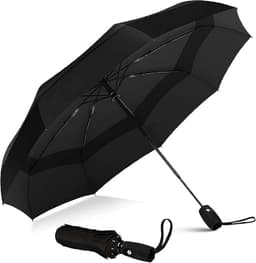 UV Protection Umbrella for Sun & Rain | 3-Fold Auto Open & Close Travel Umbrella | Windproof, Lightweight, Compact | Unisex for Men, Women, Kids | Portable & Stylish