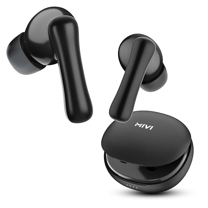 Mivi DuoPods Marathon Earbuds [New Launch], 70 Hours Playtime, AI-ENC for HD Calls, 13mm Drivers, IPX 4.0, BT v5.3, Made in India True Wireless Bluetooth Ear Buds