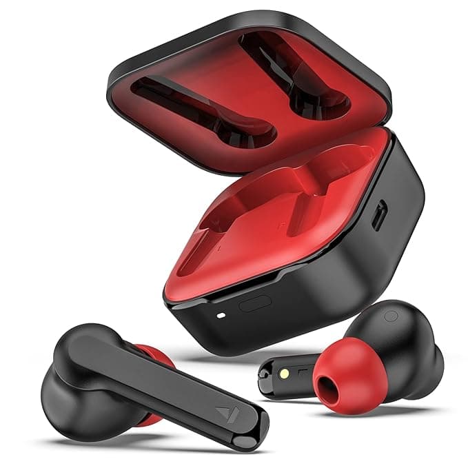 boAt Airdopes 458 TWS Wireless Earbuds with Spatial Bionic Sound by THX,in Ear, Enx Tech, 30H Playtime, Beast Mode, Signature Sound, ASAP Charge,IPX5,Touch Control(Active Black)