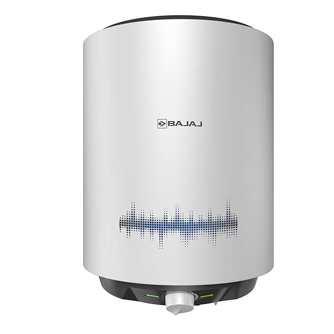 Bajaj Shield Series New Shakti 15L Storage Wall Mount Water Heater For Home, 5-Star Rated Geyser, Child Safety Mode, 10-Yr Tank, 6-Yr Element, 4-Yr Product Warranty, White & Grey product image