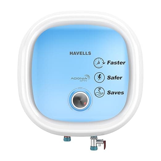Havells All New Adonia Spin 15L 5 Star Storage Water Heater(Geyser)|Faster Heating|Safe to use|Saves electricity|Feroglas Coated Anti Rust Tank| Temp. setting knob|7 Yr. Tank Warranty| Made In India thumbnail 3