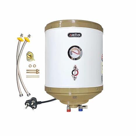 Activa 15L Water Heater Geyser with Temperature Meter, 2 KVA ISI Cooper Element, 0.75mm Anti Rust Coated Tank, ABS Body, BEE 5 Start Rated, Adjustable Thermostat, Free Instalation Kit, 5 Year Warranty thumbnail 4